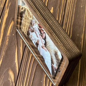 Fotobox aus Holz 10 x 15 cm mit transparenter Abdeckung für Abzüge Box für Fotos Bild 5