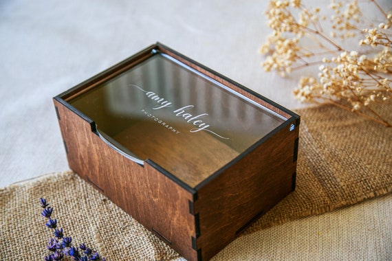 Wedding photo box 4x6 Photos Hold up to 200 Picture | Wood print box Box b | Wooden photo box for 4x6 photo | Memory Big Box |