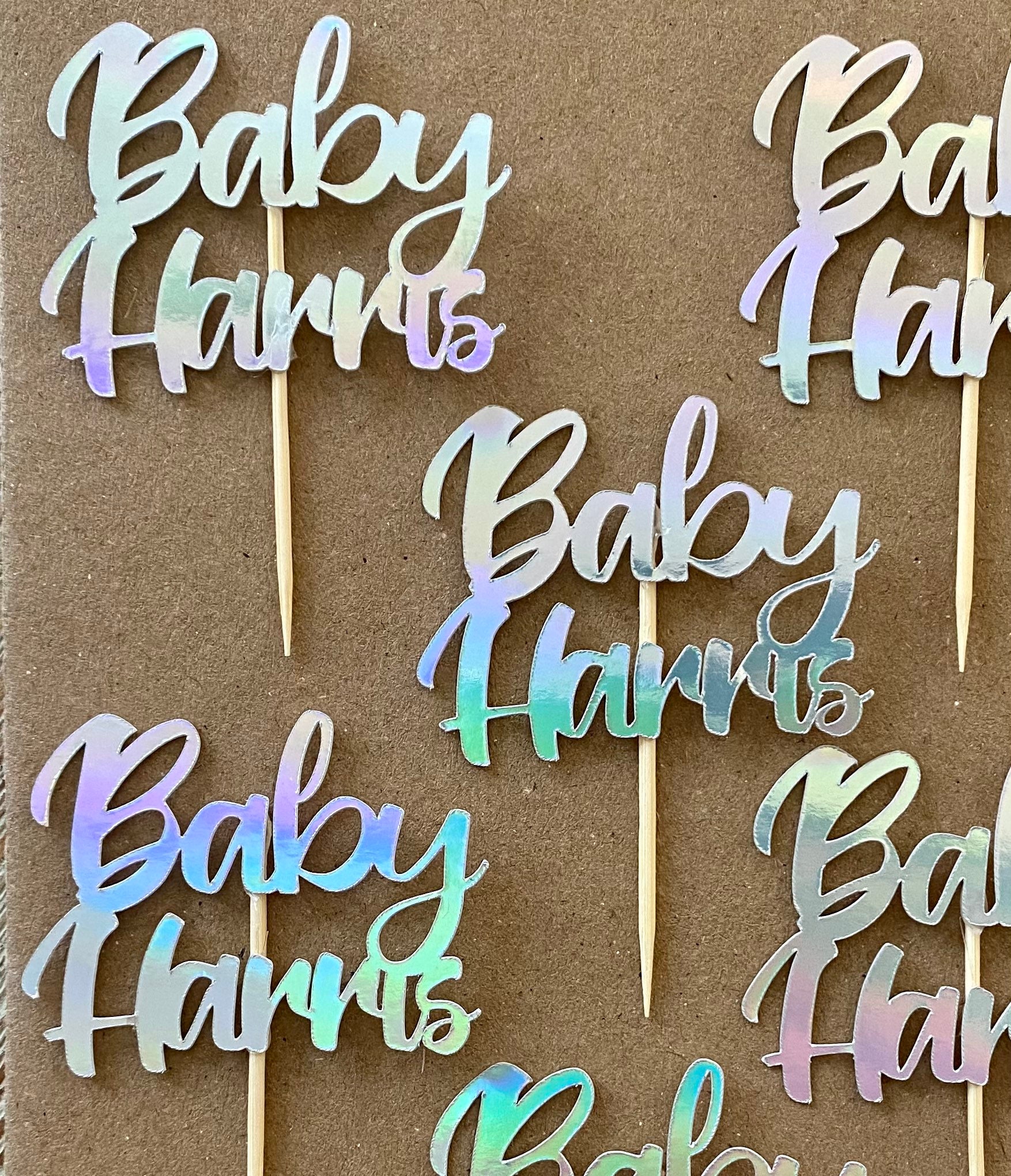 Custom Baby Name Cupcake Toppers Custom Baby Shower Cupcake Etsy Ireland