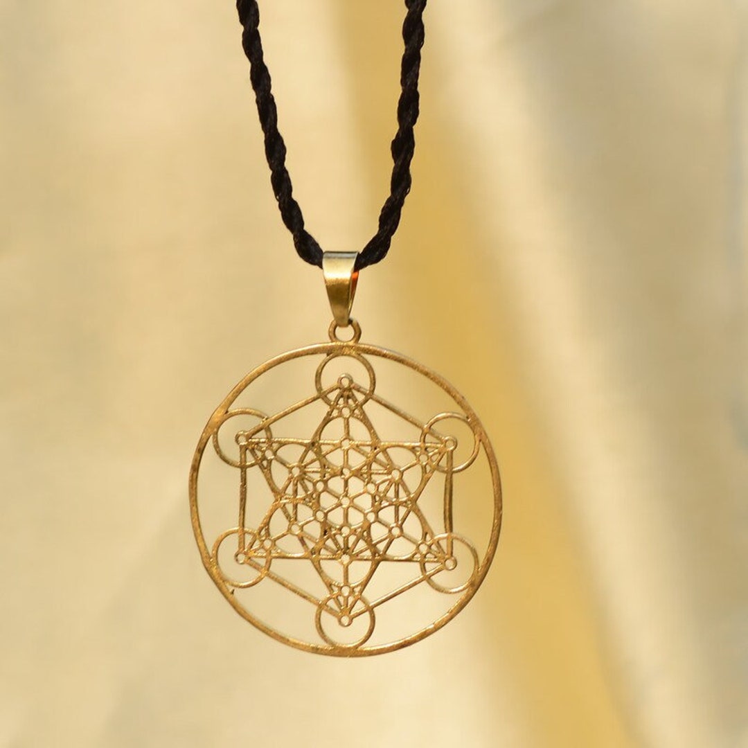 Gold Metatron Necklace Sacred Geometry Jewelry Metatron Etsy