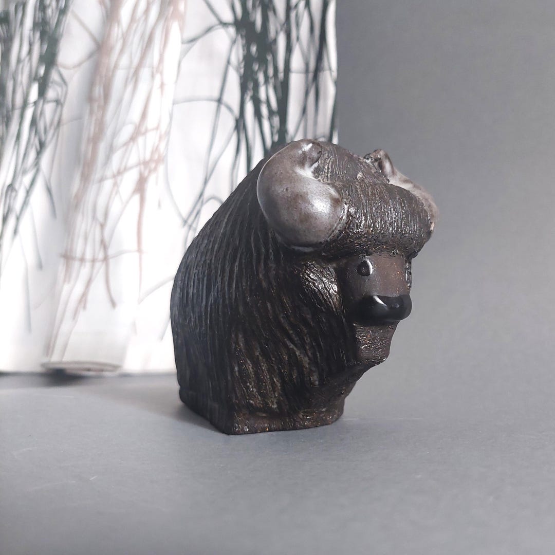 Upsala Ekeby Goran Andersson Bison 置物 Bison by Göran Andersson for Upsala-Ekeby - Sold - Wigerdals