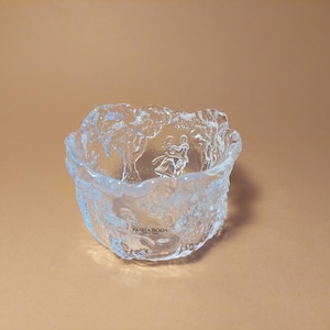 Kosta Boda Rhapsody Art Glass Bowl, Dancing Couple, Design Kjell Engman, Swedish Wedding Decor W4''xH3''(7.7cm x 10cm) image 1