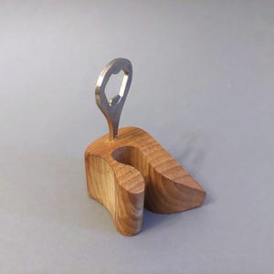 Lönneberga Slöjd & Snickeri Vintage Bottle Opener with Hand Carved Wooden Handle; Swedish Bottle Opener; Bar Devices; Barware