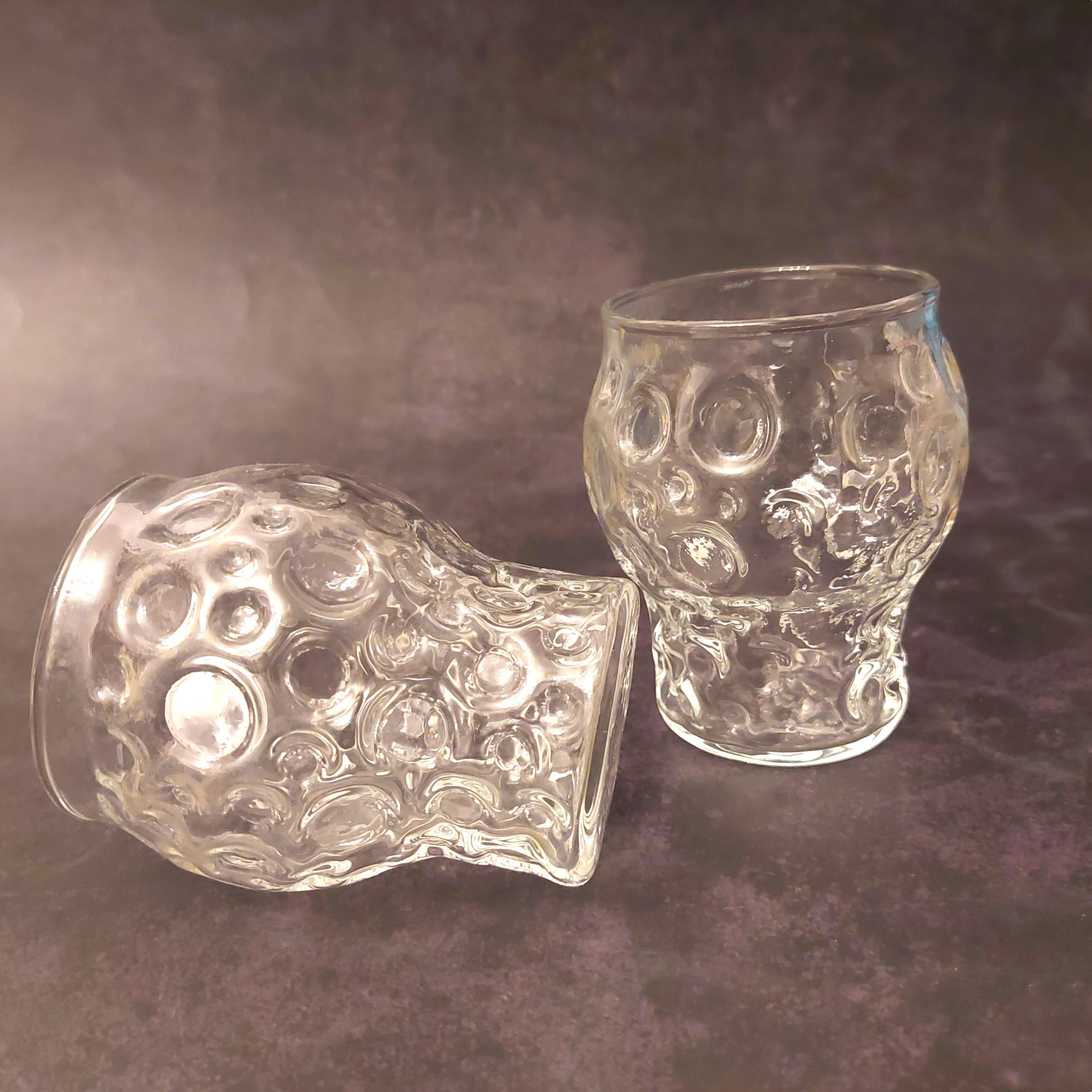 Vintage Scandinavian Bubble Glass Barware: Mid-century Modern Set of 2 ...
