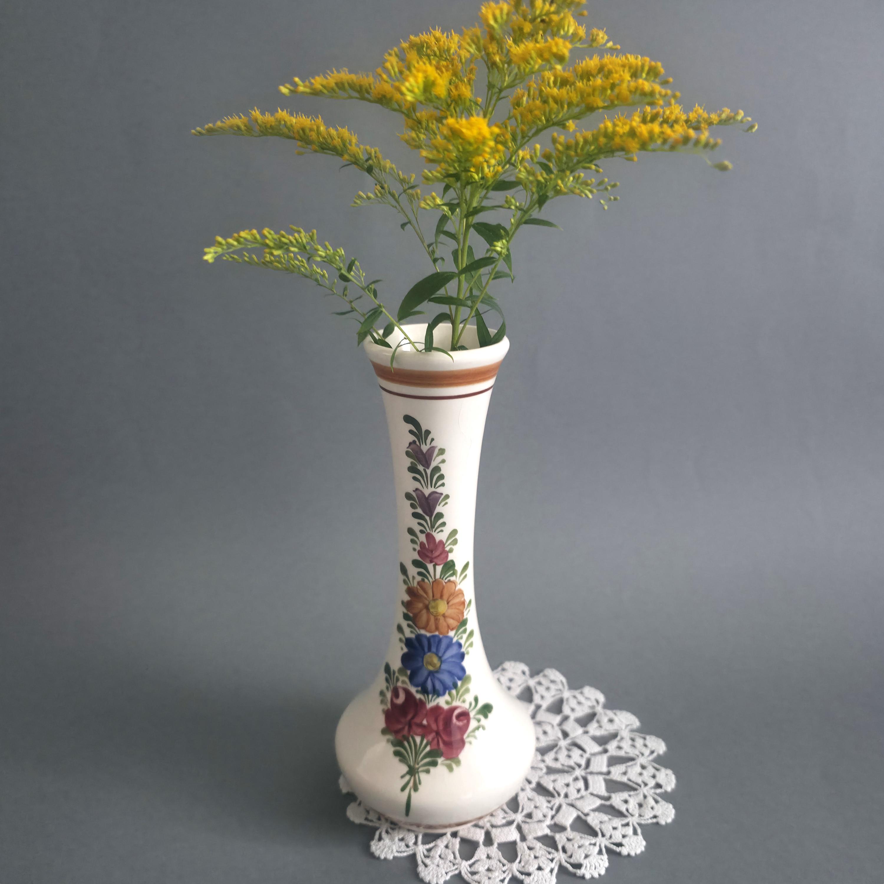 ART MODERNIST 花器VINTAGE FLOWER VASE パイプ型 Vintage Austrian Floral Porcelain Vase – WECHSLER Tirolkeramik