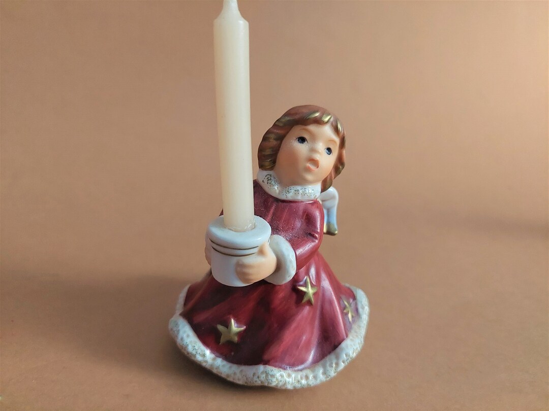 Goebel Angel Candle Holder Vintage Porcelain Candlestick Etsy