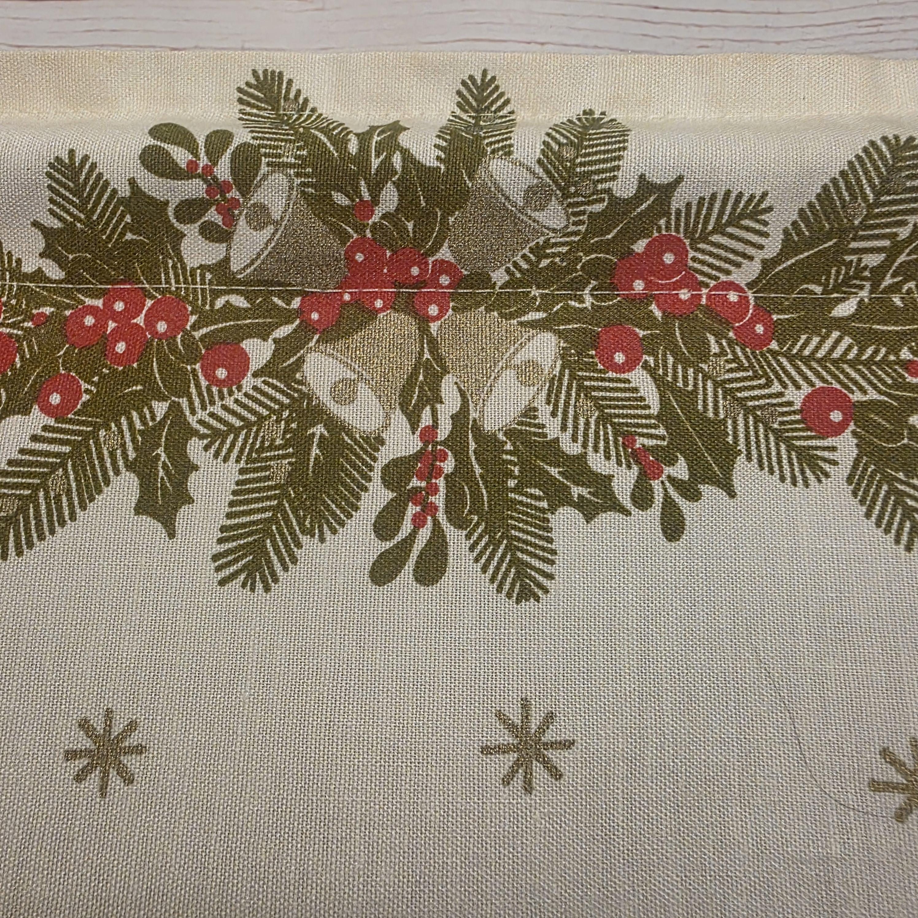 スウェーデン　クリスマス飾り　ハンドメイド　ヴィンテージ スウェーデン製クリスマスハンドメイドカーテンバランス、ノーム柄