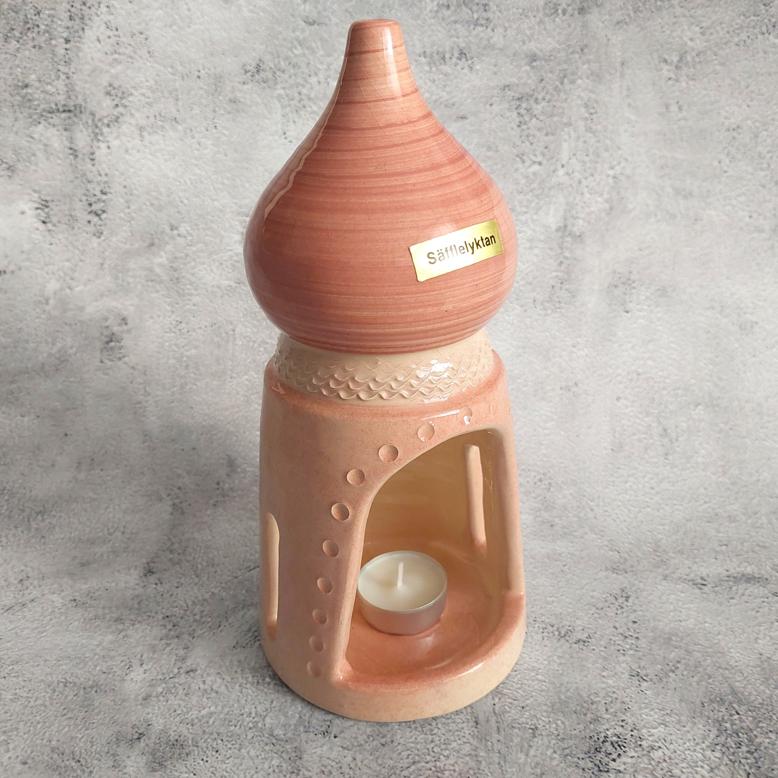 Morgan Jansson Latern 'säfflelyktan'; Vintage Pottery Tealight