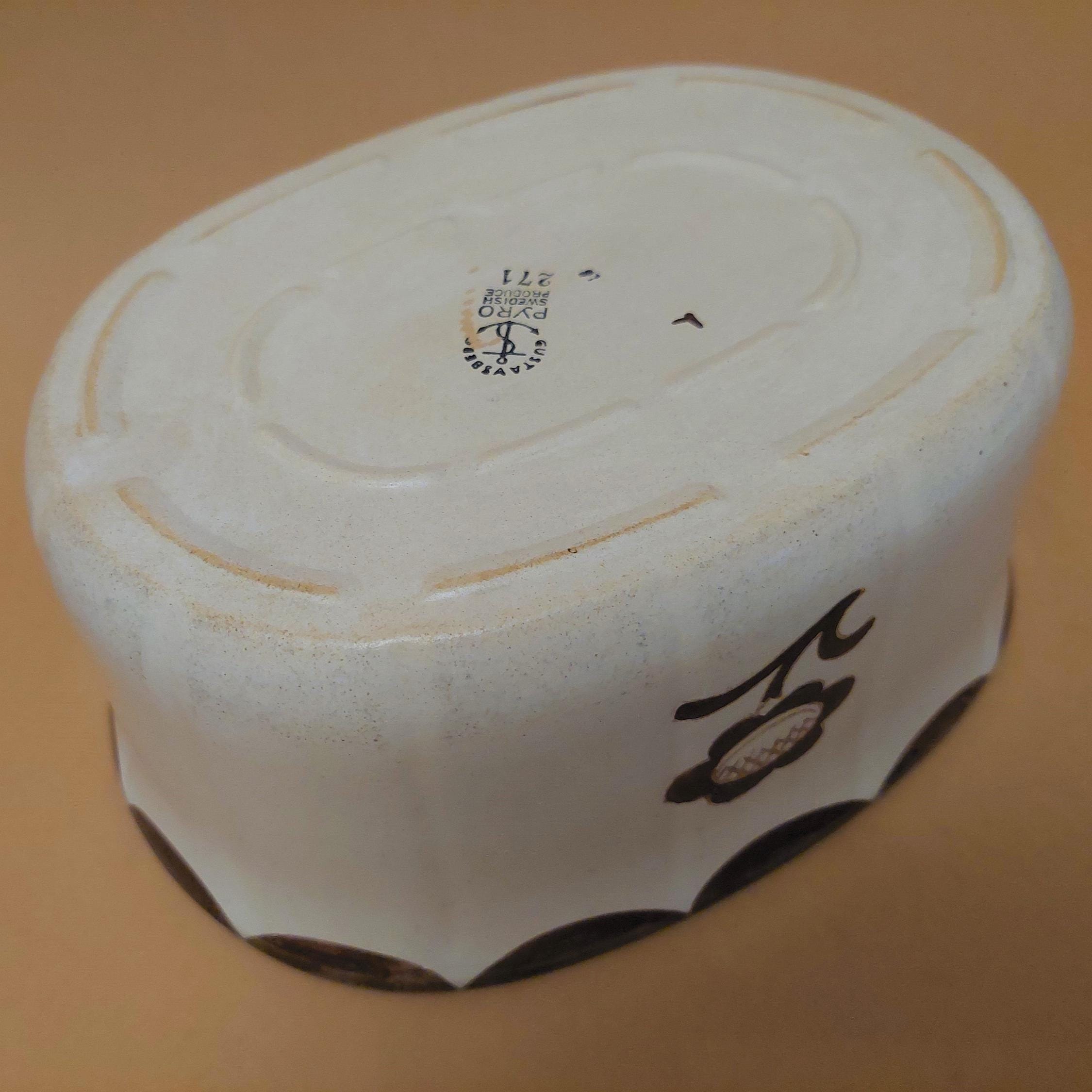 Wilhelm Kåge Gustavsberg Pyro Series Oval Serving Deep Dish 