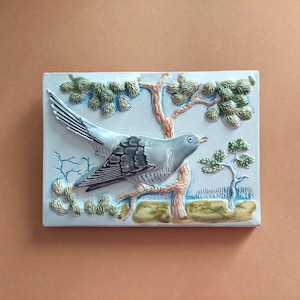 Vintage Jie Gantofta Cuckoo Bird Wall Plaque  CUCKOO by Staffan Johnson 11 x 15cm