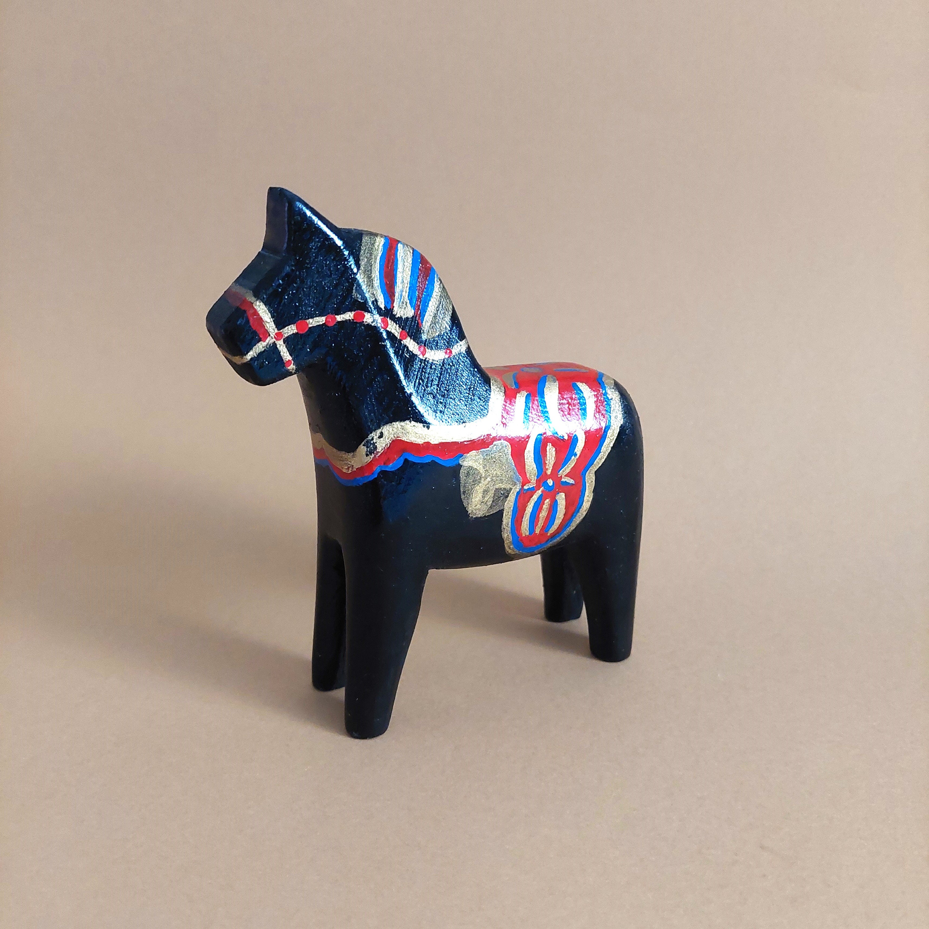 IKEA STOLLE ダーラホース 青 水玉 ヴィンテージ 木馬 北欧雑貨