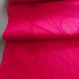 JOKIPIIN Pellava Camino de mesa rojo finlandés Jukka Rintala: Vintage, tejido, lino/algodón, patrón floral rojo, 16 5/8''x 53''