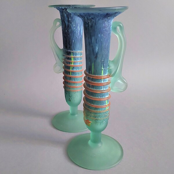 Blown Glass Candle Holder Etsy