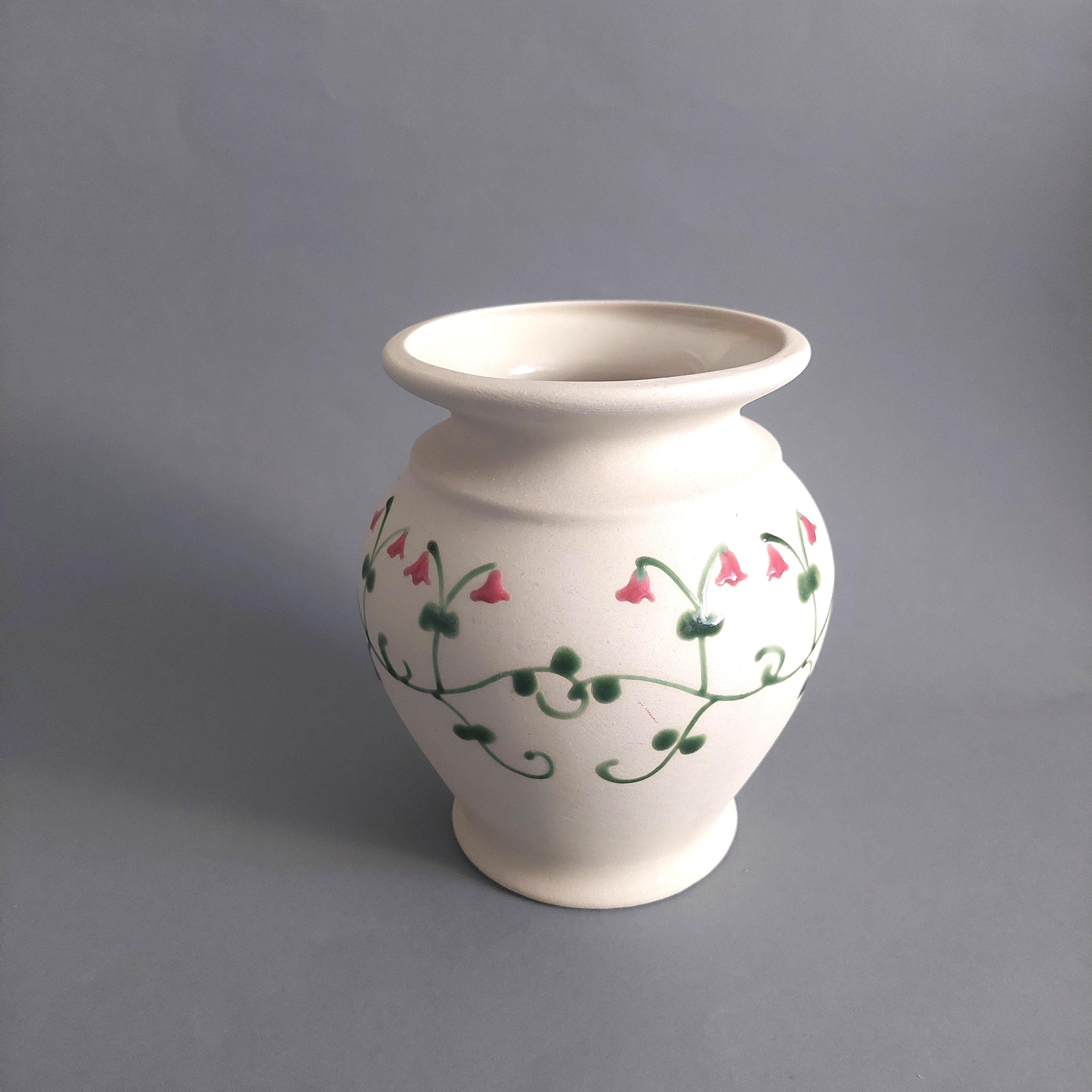 Vintage Gabriel Sweden Stoneware Vase, With Linnea Smaland Floral