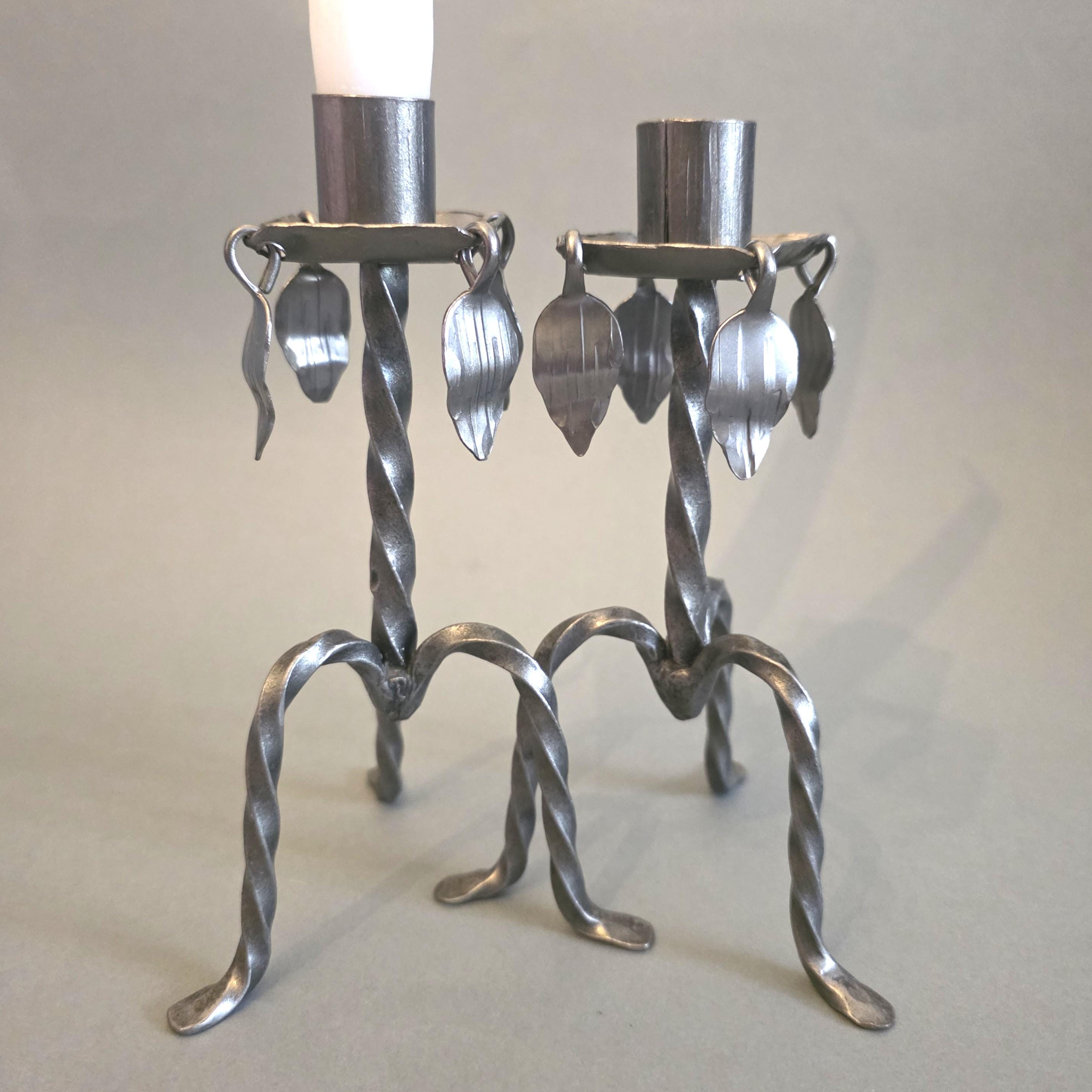 Handmade Wrought Iron Candle Holder: Eric Dalmas Swedish Design