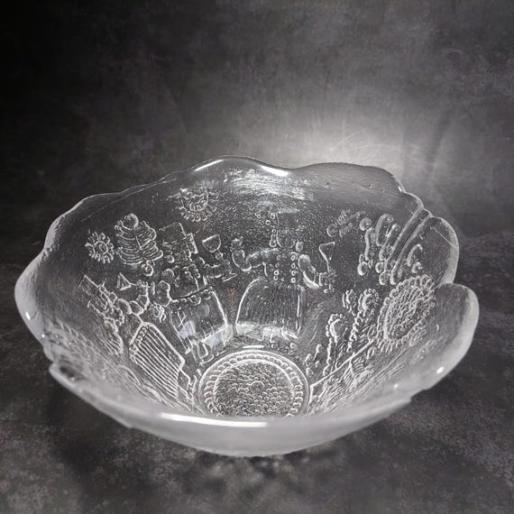 Vintage Kosta Boda Art Glass Bowl, Dalom Series, Goran Warff