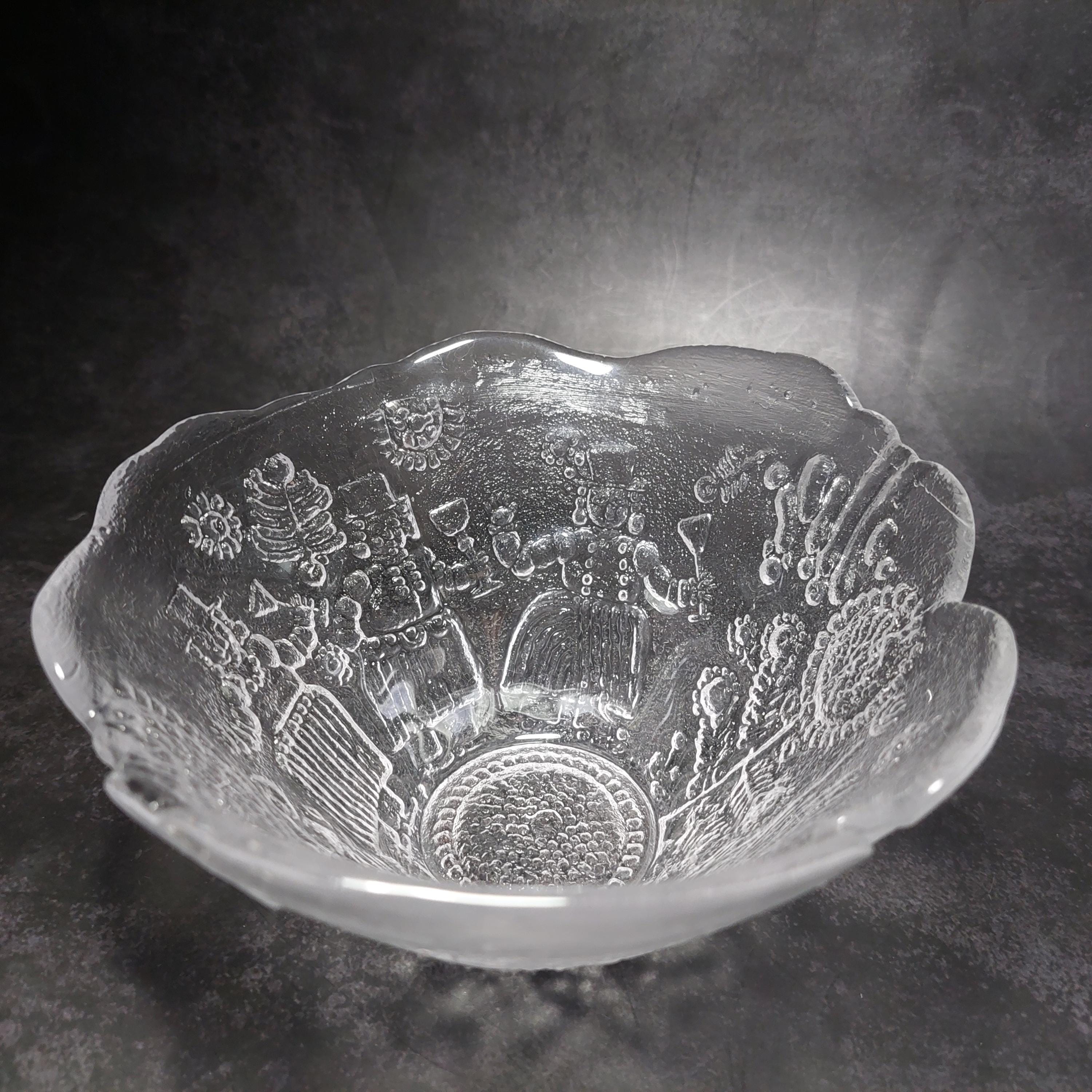Vintage Kosta Boda Art Glass Bowl, Dalom Series, Goran Warff