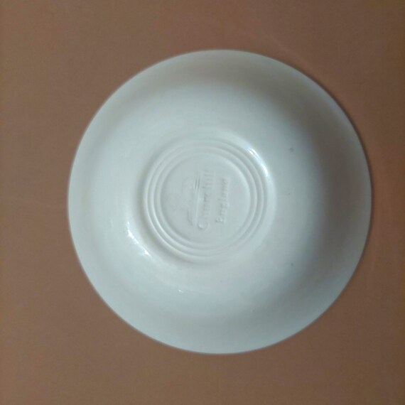 churchill England希少ヴィンテージボウル CHURCHILL Charente Floral Fruit Ceramic Bowl; Vintage, England