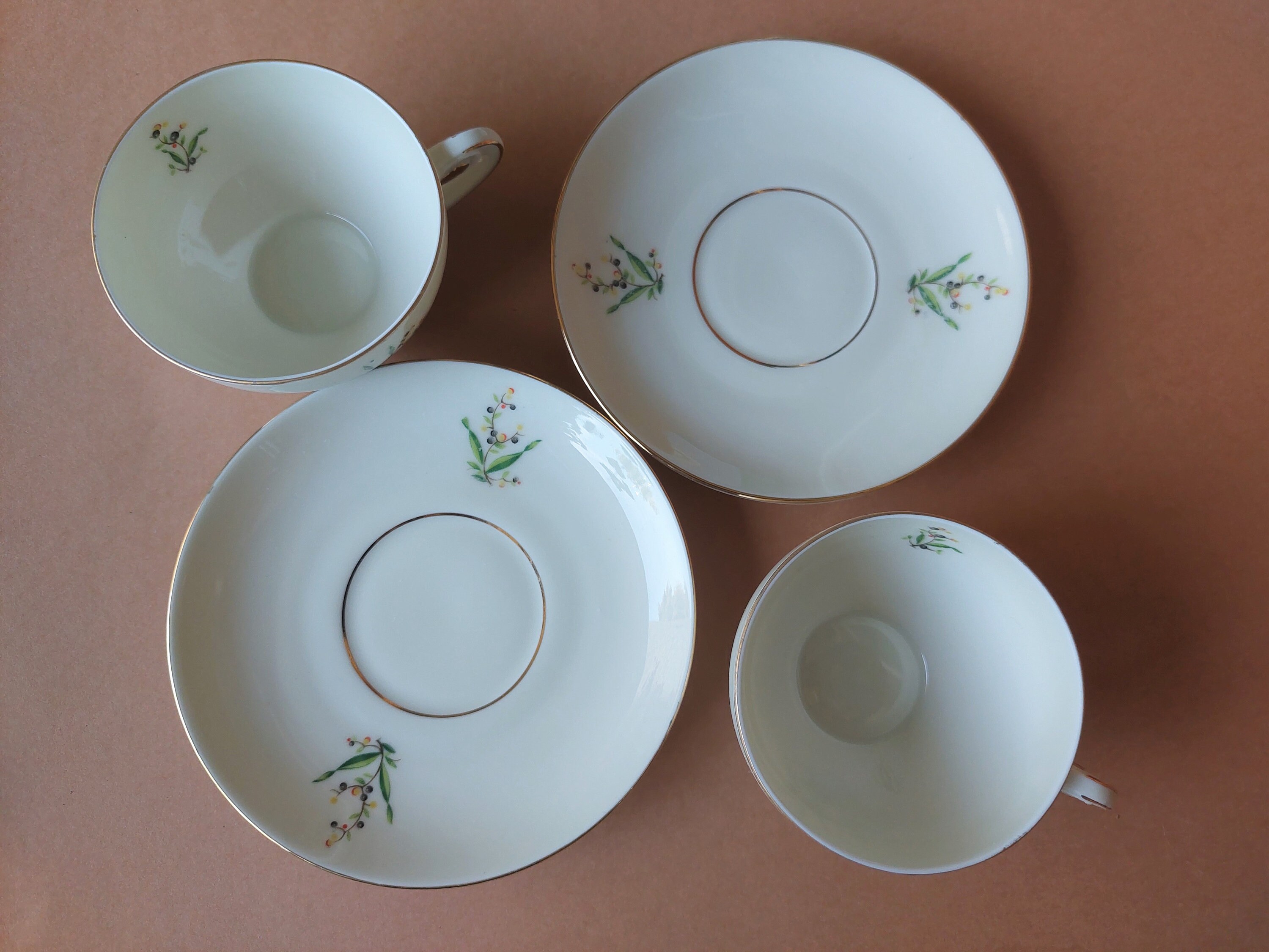 Vintage MZ Czechoslovakia Porcelain Coffee Cup & Saucer Set