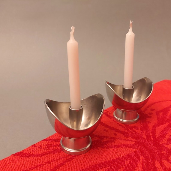 GAB TENN (guldsmedsaktiebolaget) Small Tin Candlestick M9; Sweden