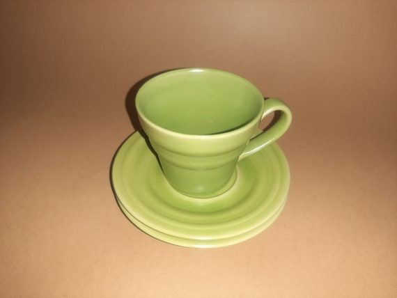 SKAGEN Stengods Sweden Ceramic Mug and 2 Saucers: Vintage, Stoneware, Coffee,  Tea, Microwave Green Cup 240ml - Etsy