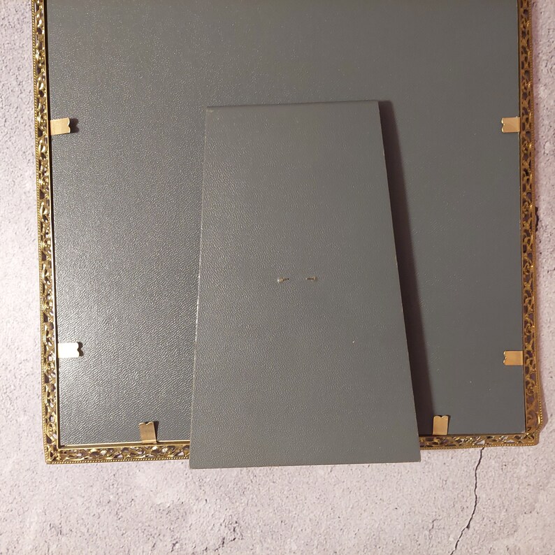 Rectangular Filigree Frame Vintage Rectangular Filigree Photo Frame; Brass Ornate Photo Frame With ...