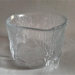 Vintage Kosta Boda Glass Bowl: Flower Planter with Relief Scenes of Swedish Life, Glass Art; H4'' x W 5.25''(H10cm x W13.2cm) image 7