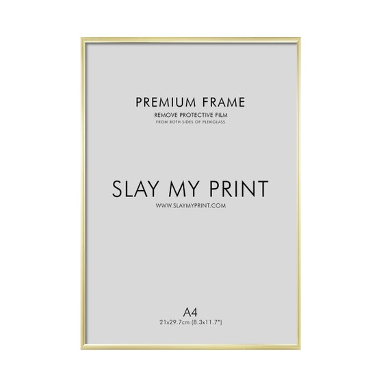 Download A4 Gold Aluminium Picture Frame Etsy
