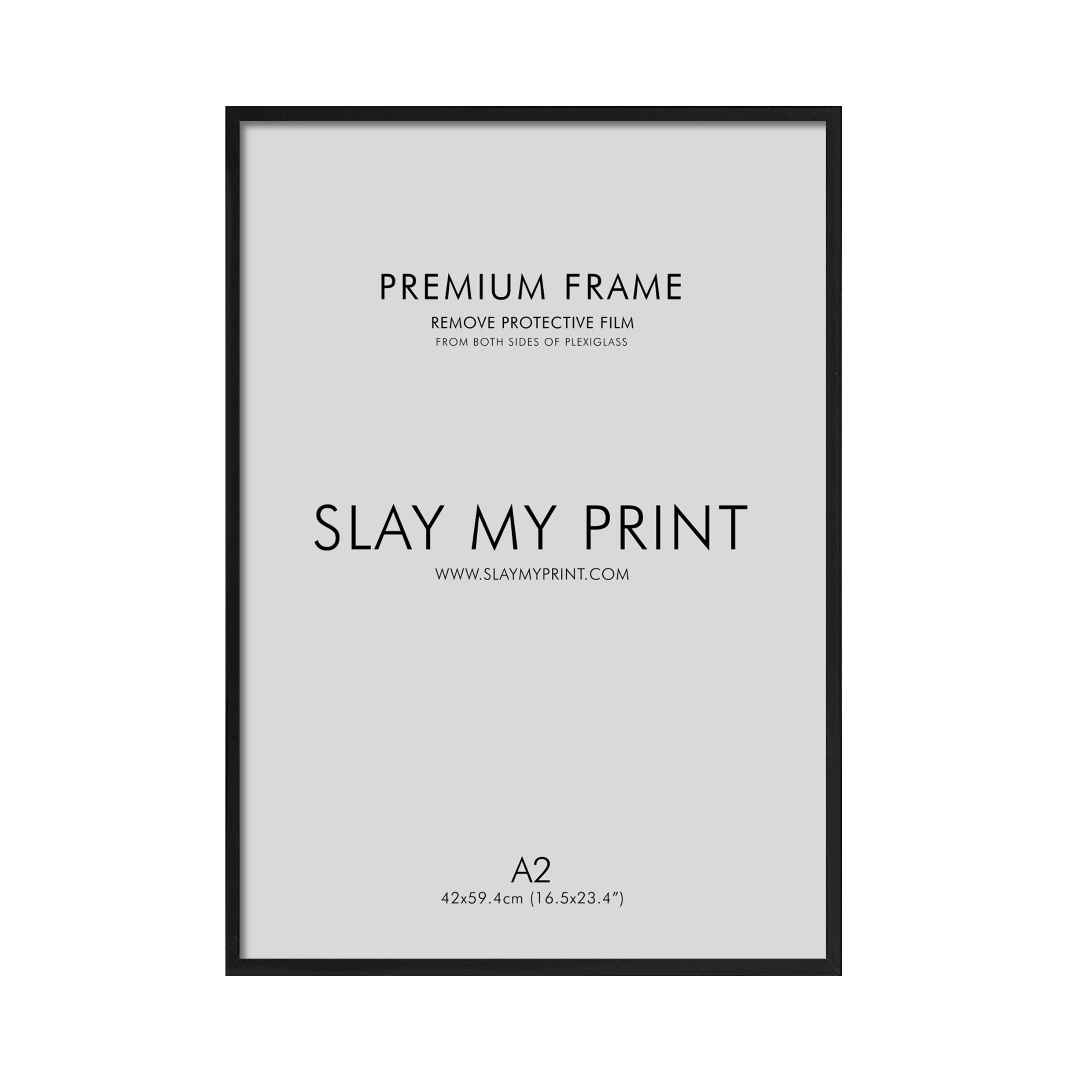Black Flat Photo Frame Picture Frame Poster Frame Premium Wood Frame A2 