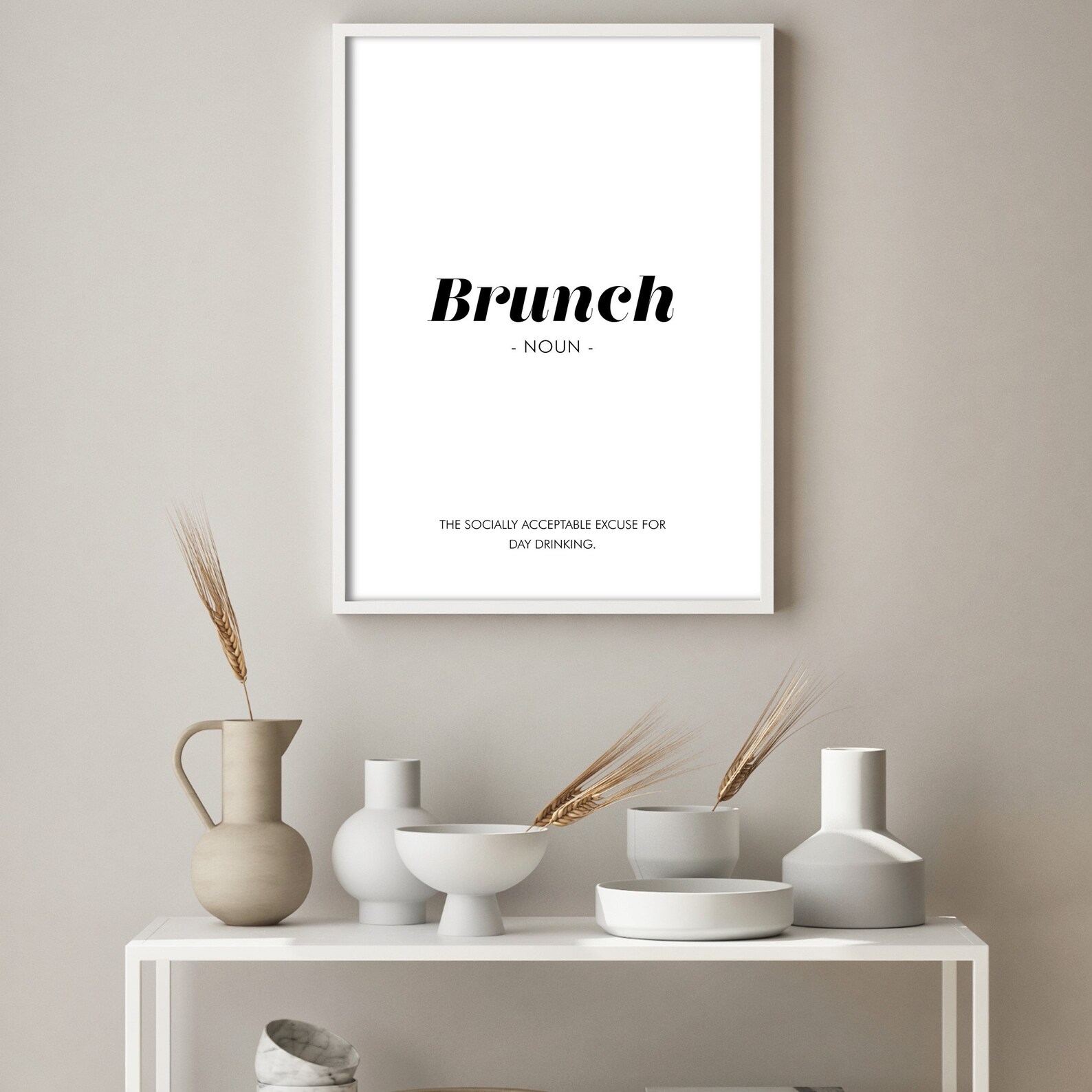 Brunch Definition Poster Kitchen Print Etsy