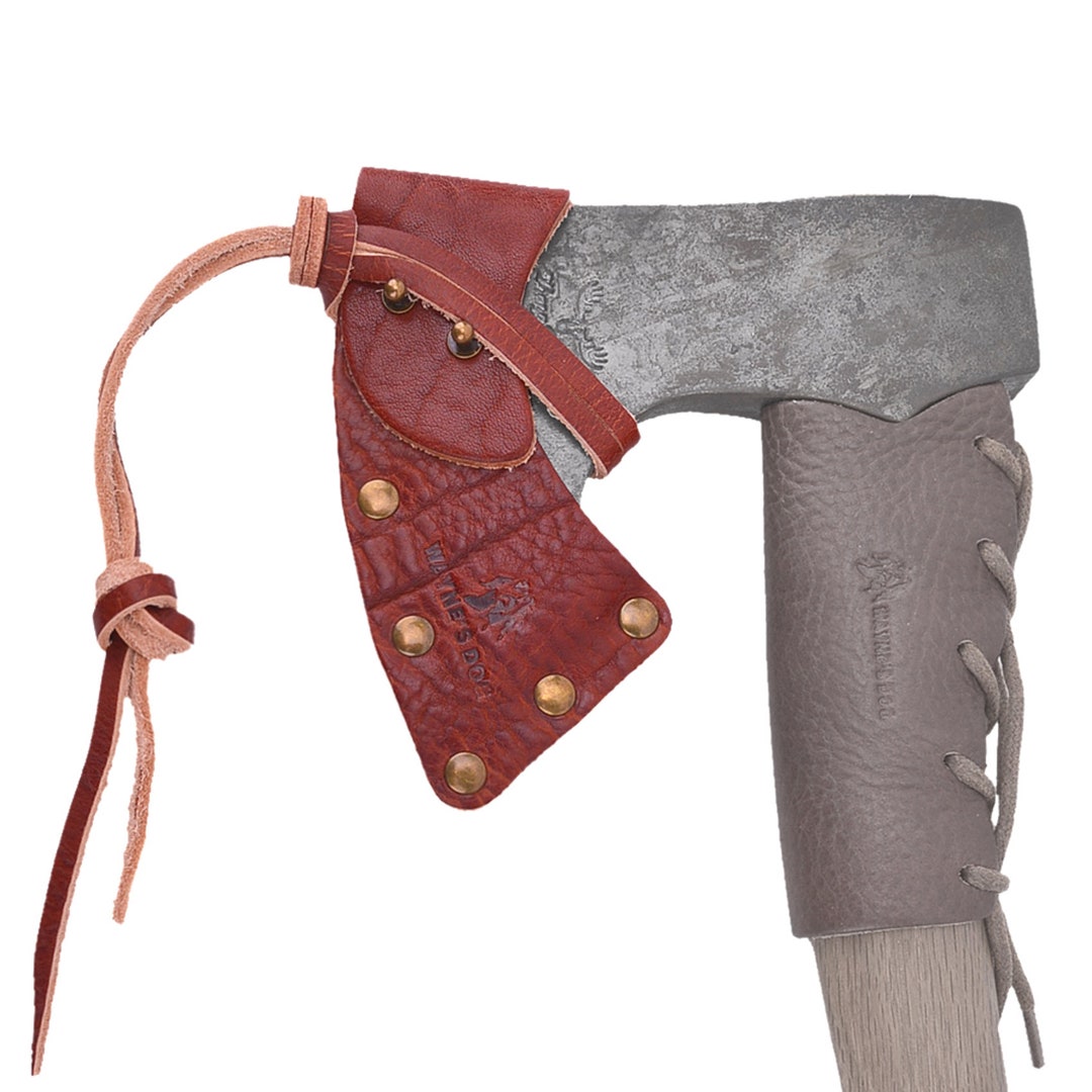 Leather Hatchet Sheath Camping Axe Head Cover Cowhide Axe Etsy