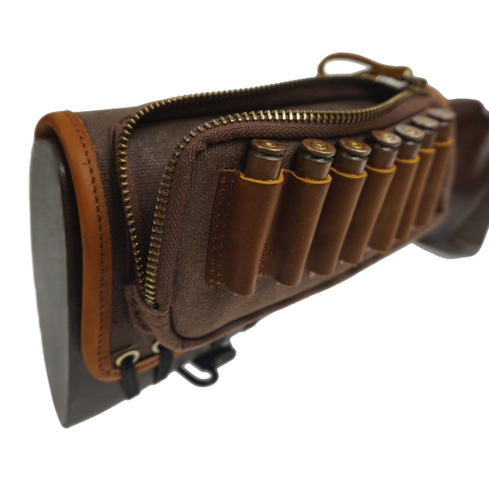 Leather SET Rifle buttstock cartridge holder and Matching Etsy