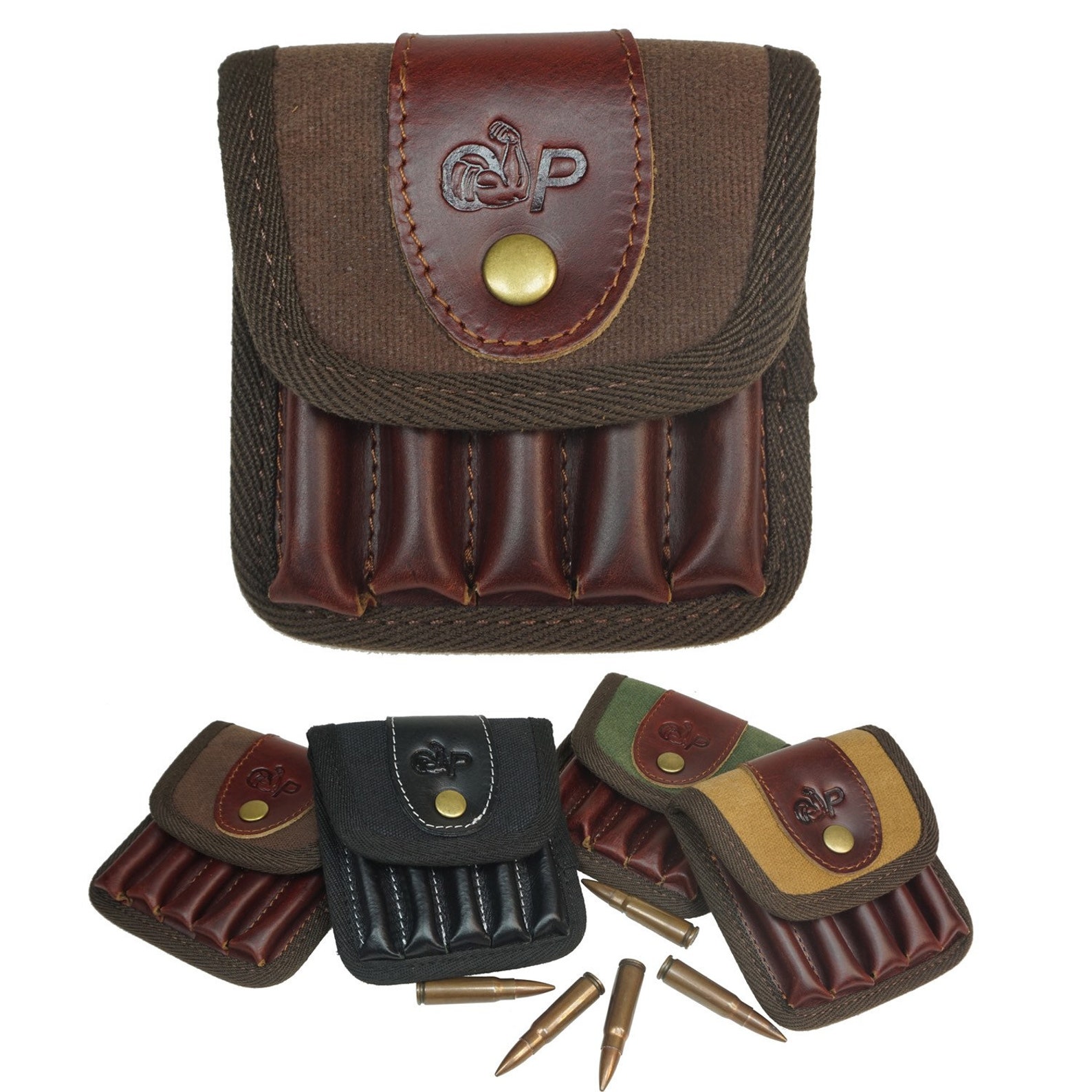 Canvas and Leather Rifle Ammo Wallet/Shell Pouch/Cartridge Etsy