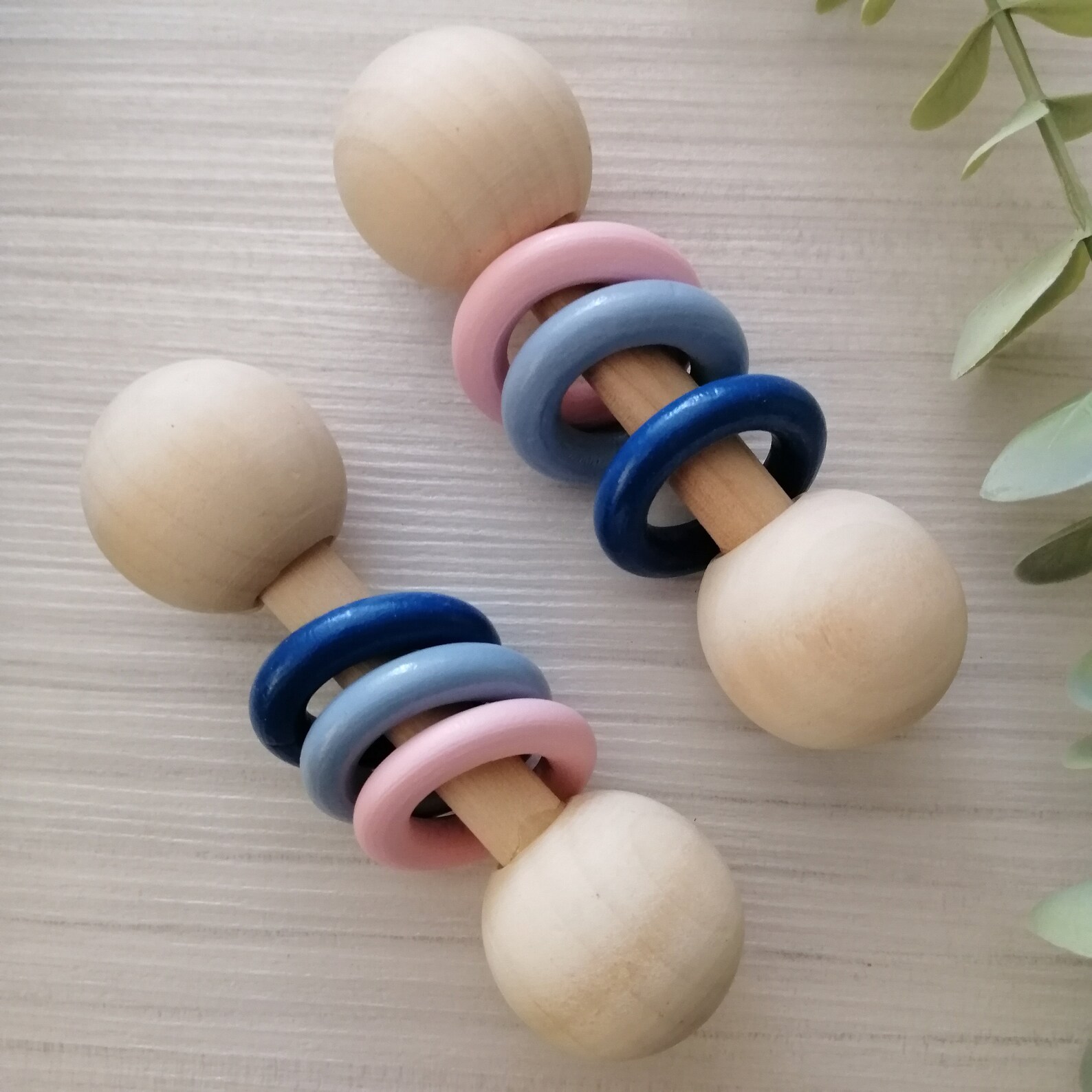 Small Wooden Baby Sensory Rattle Baby Rattle Beech Wood Etsy