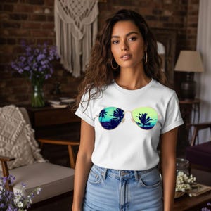 Blue Summer Vibes Sunglasses PNG, Fun Illustrated sunglasses Art Digital Download, Png Digital download, Colorful Summer Clipart