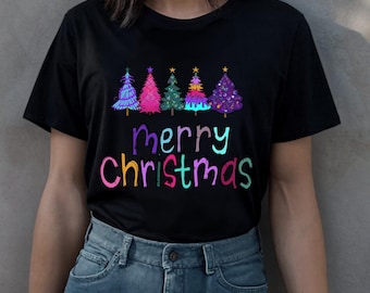 Merry Christmas Trees PNG, Digital download, Christmas Design Png, colorful Christmas tree png, christmas tree png, Merry Christmas Png