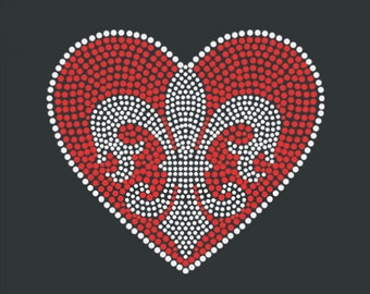 I Love Niagara Fall Iron On Transfer Rhinestone Heart Bling Embellished for DIY Craft Projects,Costumes