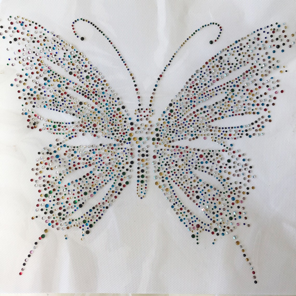 Butterflies Iron on Transfer Rhinestone Butterfly Hot Fix Etsy