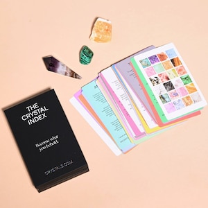 THE CRYSTAL INDEX - Crystal Oracle Card Deck - 44 of the most Essential Crystals and meanings