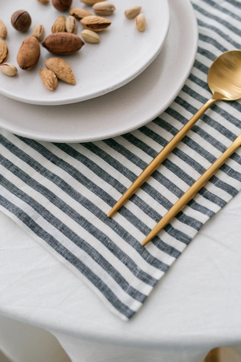 Linen Placemats Set One Layer Linen Placemats Cloth Etsy UK