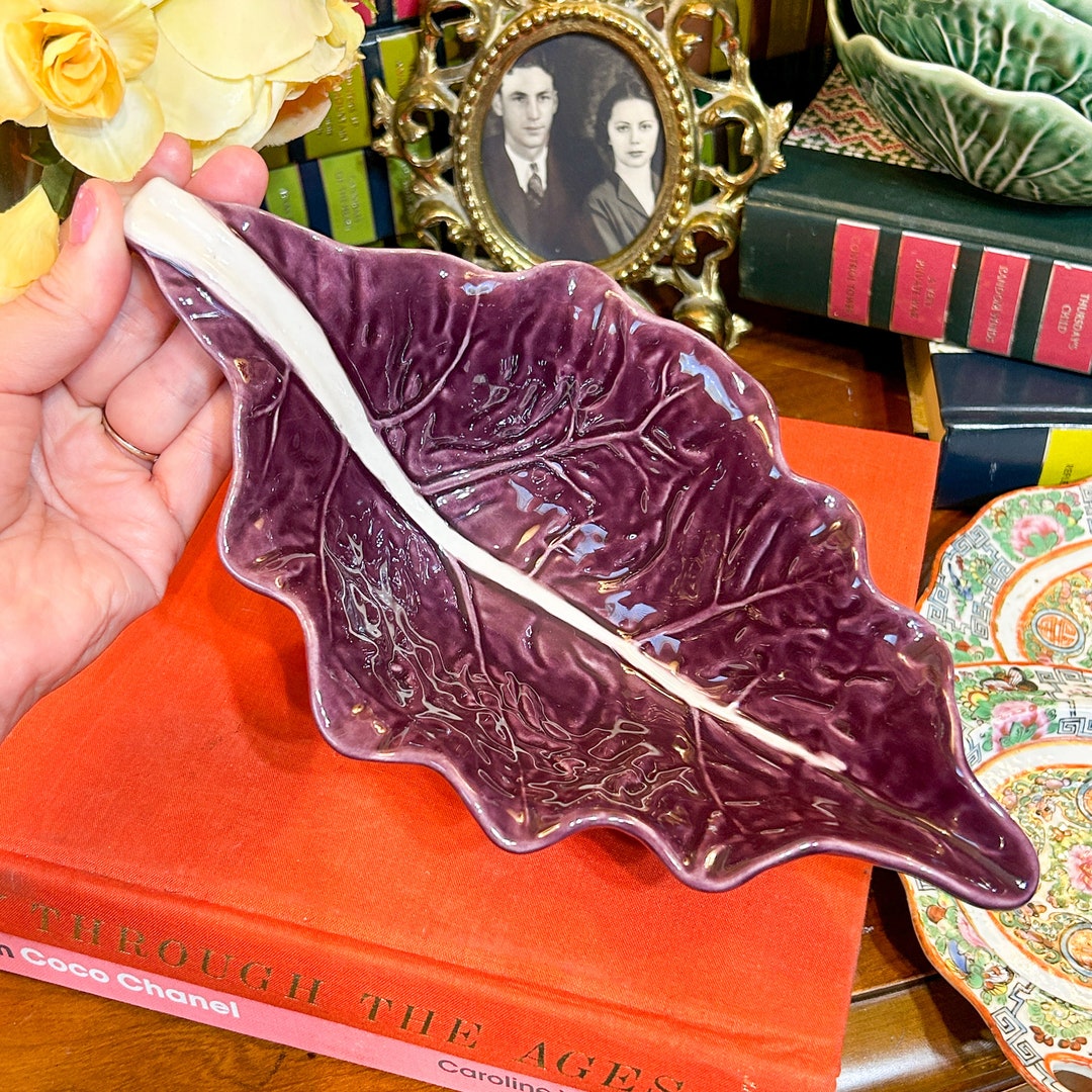 RARE Bordallo Pinheiro Purple Cabbage Gravy Boat Etsy