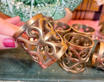 ヴィンテージ装飾真鍮ナプキンリング6個セット - Etsy 日本