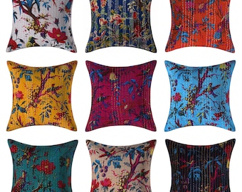 Housse de coussin Kantha de toutes les tailles et couleurs