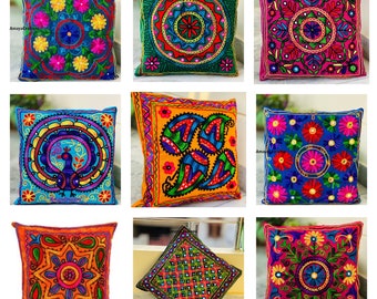 Mexican Pillow Cover / Embroidered Pillow Case / Colorful decorative pillow cover / colorful home decor / Mexican decor throw pillows