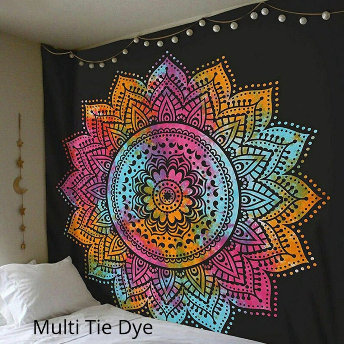 Astrology Zodiac Tapestry Wall Decor Handmade Indian Mandala Etsy