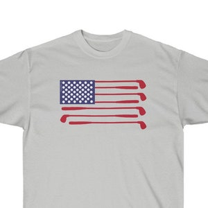 Men's Golf Shirt, Golf Theme American Flag Men's Classic Short Sleeve Tee Golf Gifts for Husband Boyfriend Dad Uncle Brother Son Grandfather