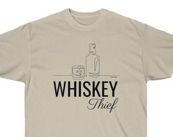 Funny Whiskey T-Shirt, Whiskey Thief Shirt, Unique Gift for Scotch Bourbon Whiskey-Drinking Dad Grandpa Brother Son Uncle Husband Boyfriend