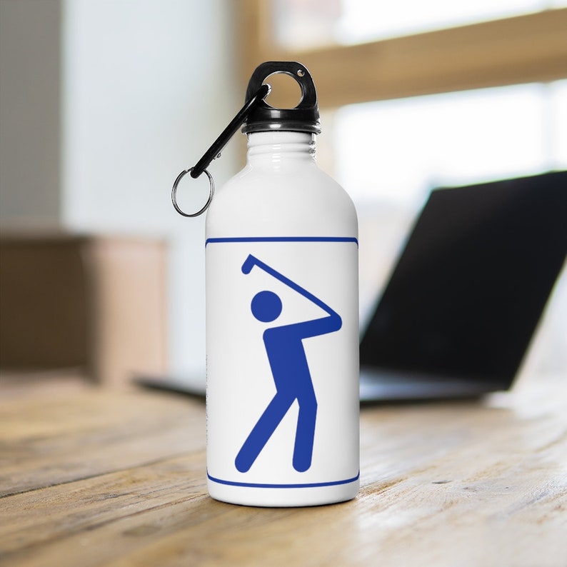 Iconic Male Golfer Stainless Steel Water Bottle Golf Gifts Etsy