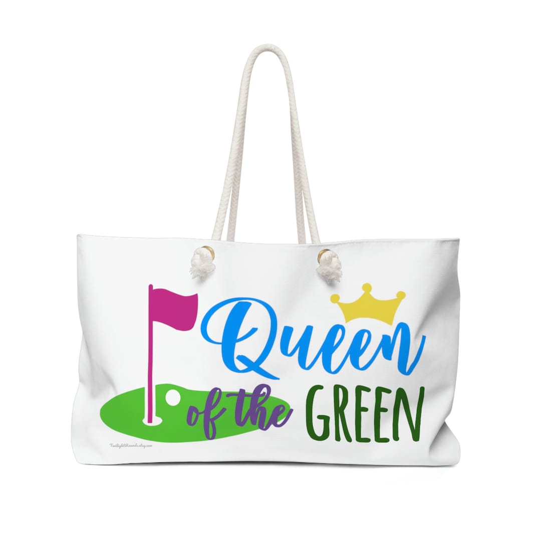 Women's Golf Tote Bag, Queen of the Green Golf Bag, Weekender Beach Bag