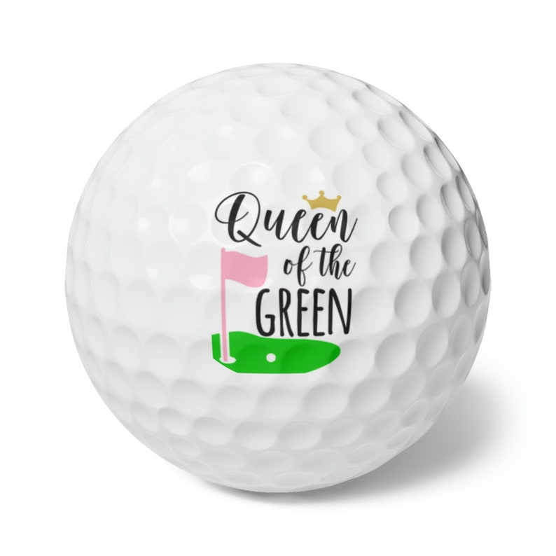 Queen of the Green Golf Balls, Custom Women's Golf Balls, Personalized